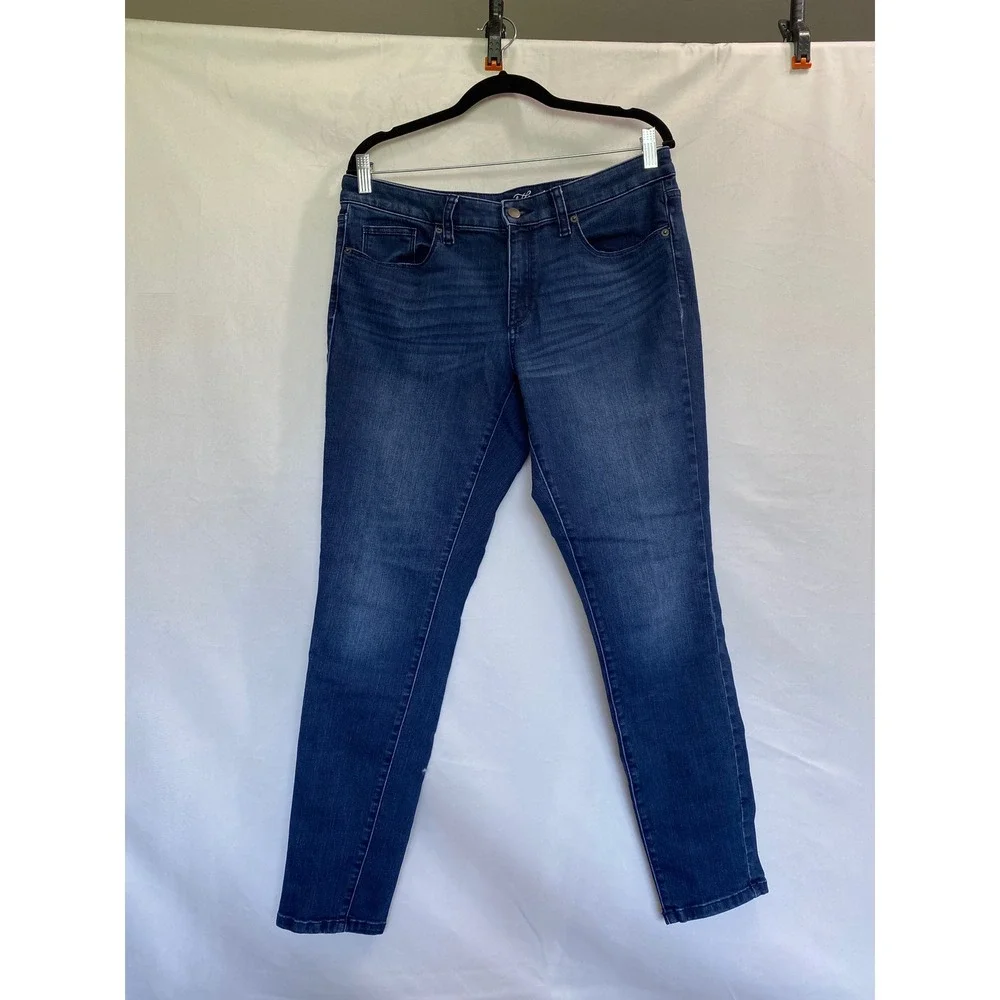 Universal Thread Mid Rise Skinny Jeans Dark Wash Denim Blue 12/31R Ankle Length